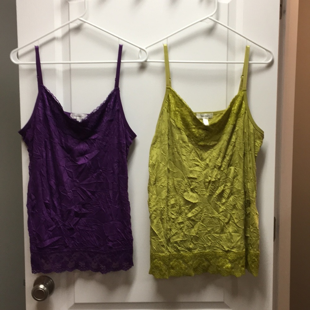 Women’s Dressbarn Lace Cami purple & green 2x